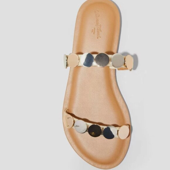 Women's Two Band Flat Sandals SIZE 7 - Picture 1 of 4